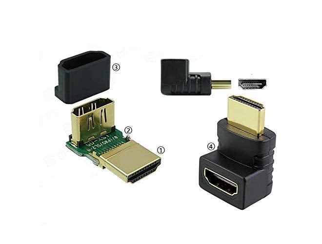 Tobo محول زاوية 90 و 270 درجة HDMI مع طلاء ذهبي محول HDMI ذكر إلى أنثى عالي السرعة لجهاز Roku TV Stick (عبوة من 2) (HDMI ذكر إلى أنثى - 270D) - TD-479H - TD-480H - Image 5