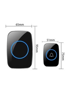 Sthxyfaith Waterproof Wireless Doorbell with UK Plug, 1 Receivers and 2 Transmitter with LED Display, 5 Levels of Volume, 60 Melodies, Cordless Doorbell for Home, Office, Apartment, Hotel, Warehouse and Anti-Theft,Black  - Image 5