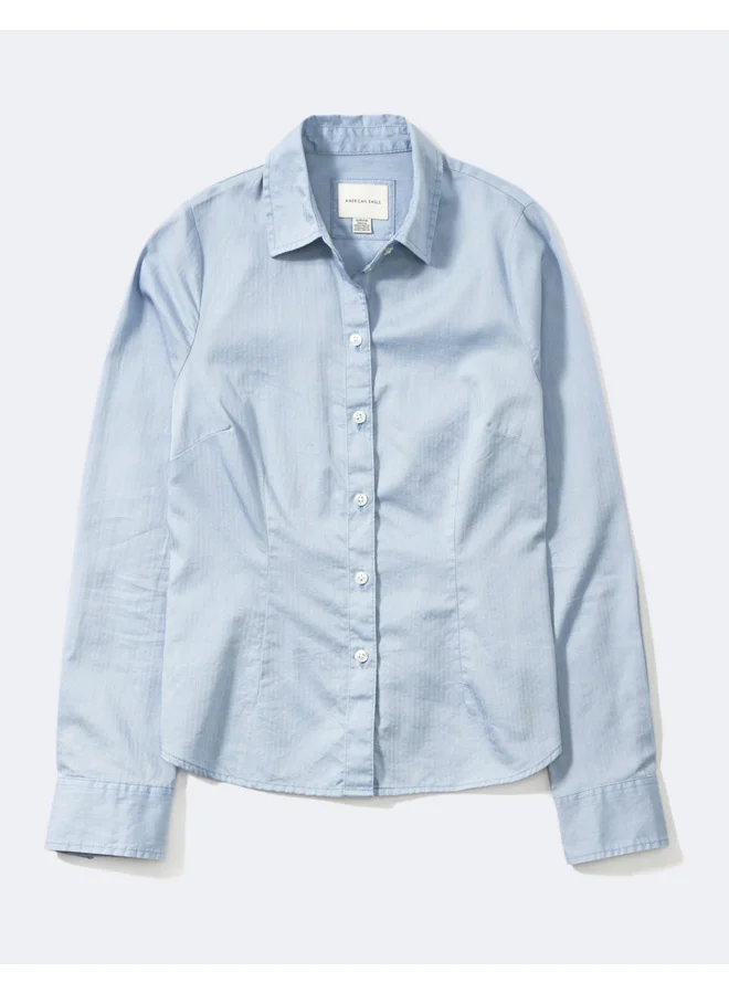 American Eagle AE Fitted Button-Up Shirt
