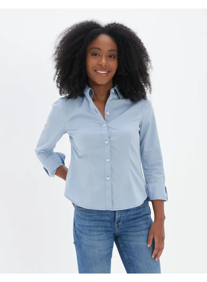 American Eagle AE Fitted Button-Up Shirt