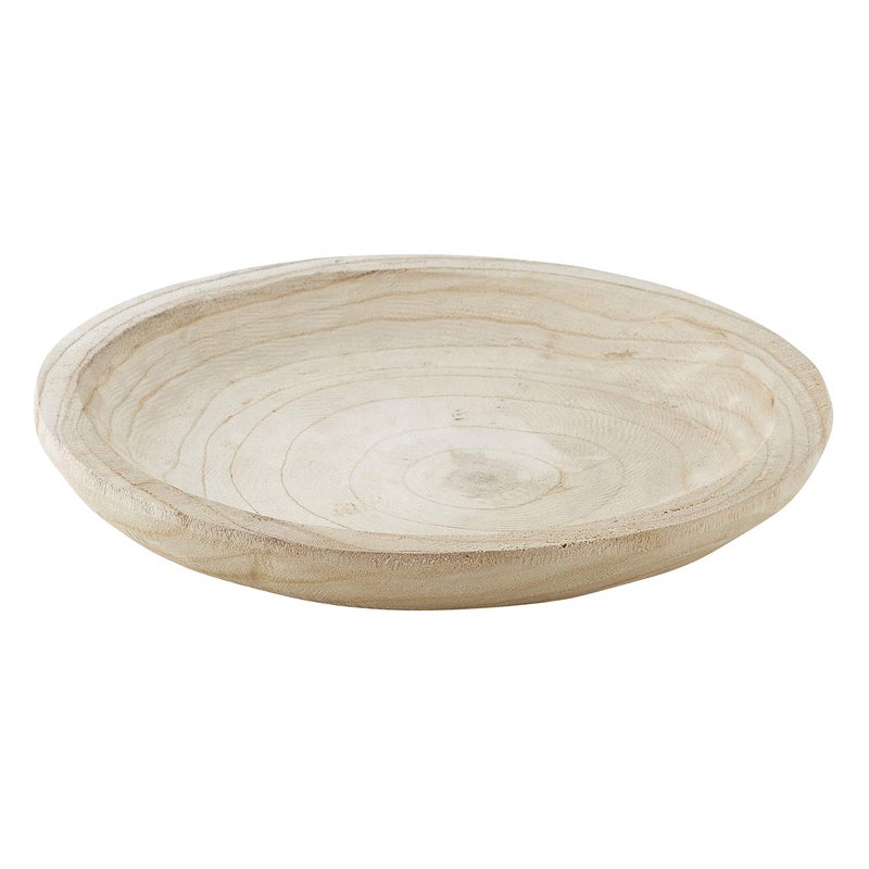 Santa Barbara Design Studio Hand Carved Paulownia Wood Serving Bowl  Medium  Natural