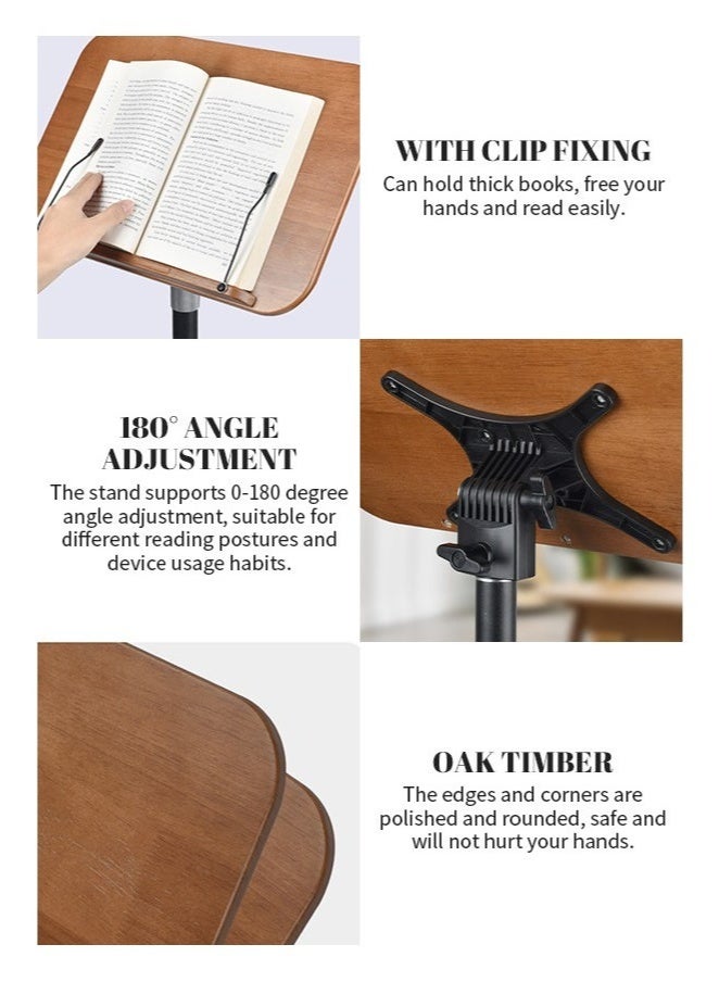 ميكسد حامل كتب للقراءة، حامل كتب قابل للرفع مع مشابك صفحات، زاوية قابلة للتعديل، مناسب لوضع الكتب وأجهزة الكمبيوتر المحمولة والنوتات الموسيقية - Image 3