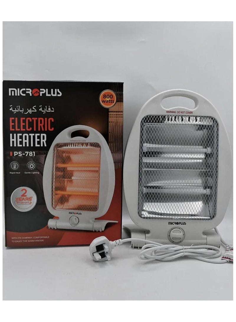 Microplus Micro Plus Electric Heater - Portable Heater Compact Design, Rapid Ha Heating, Gentle Lighting,  Room Heater PS-781, 800W , 2-Year Warranty - Image 4