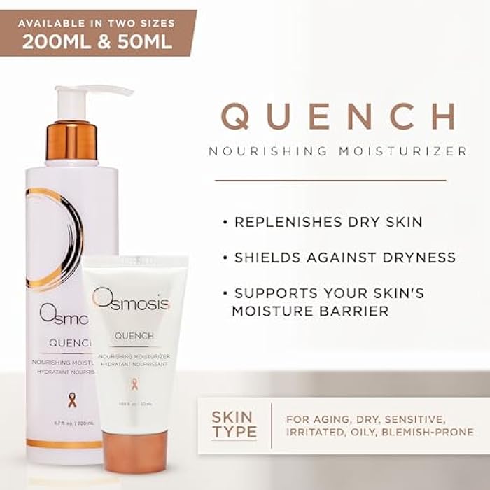 OSMOSIS QUENCH Daily Hydrating Facial Moisturizer Face Lotion with Jojoba Oil, Shea Butter, and Hyaluronic Acid, For Dry To Normal Skin - Image 3