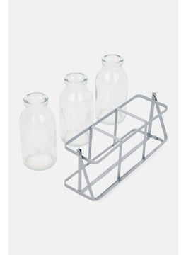 Muy Mucho 3 Packs Glasses With Tray, Transparent  - Image 3
