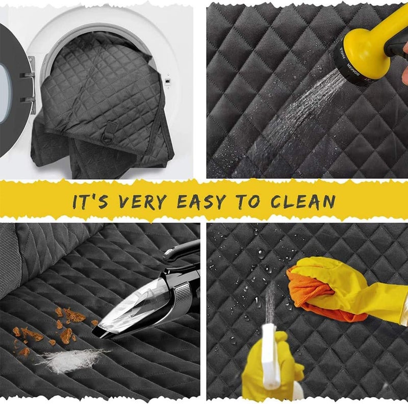Dog Car Seat Cover, Waterproof and Scratchproof Dog Cover for Car Backseat, Nonslip Pet Car Seat with Mesh Window, Durable Hammock with Side Flaps for Cars, Trucks and SUV (A) - Image 2