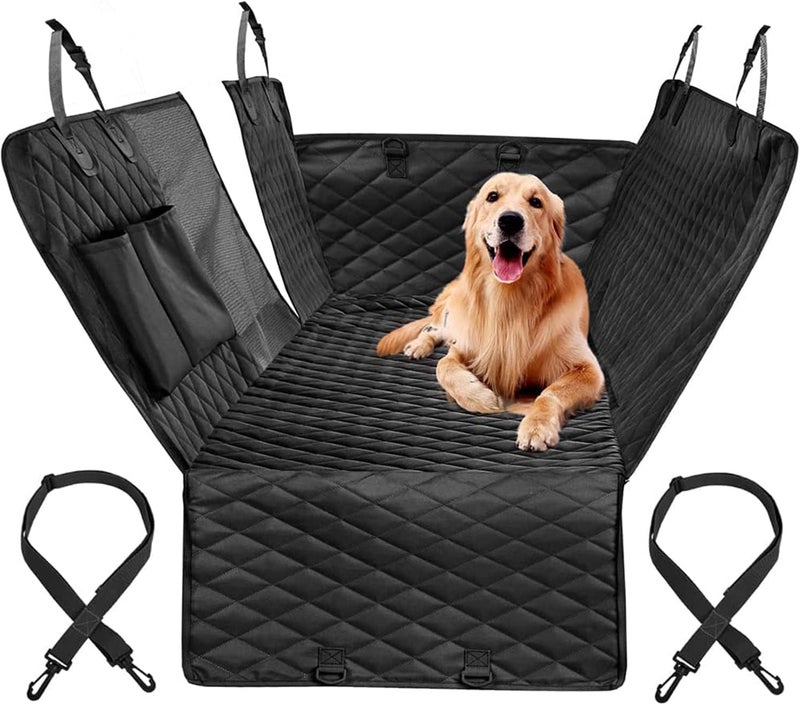 Dog Car Seat Cover, Waterproof and Scratchproof Dog Cover for Car Backseat, Nonslip Pet Car Seat with Mesh Window, Durable Hammock with Side Flaps for Cars, Trucks and SUV (A) - Image 1