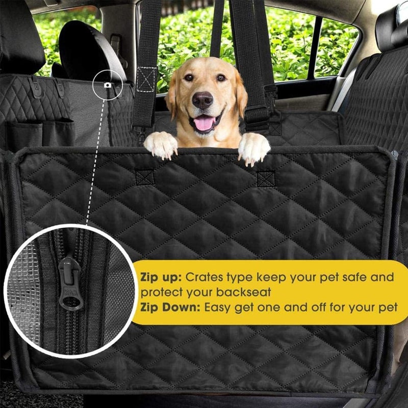 Dog Car Seat Cover, Waterproof and Scratchproof Dog Cover for Car Backseat, Nonslip Pet Car Seat with Mesh Window, Durable Hammock with Side Flaps for Cars, Trucks and SUV (A) - Image 3