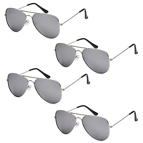 Got Shades Aviator Sunglasses for Men & Women - 100% UV Protection Classic Pilot Aviator for Mens - Sunglasses Pack of 4 - Image 1