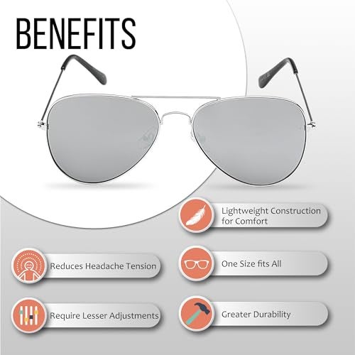 Got Shades Aviator Sunglasses for Men & Women - 100% UV Protection Classic Pilot Aviator for Mens - Sunglasses Pack of 4 - Image 2