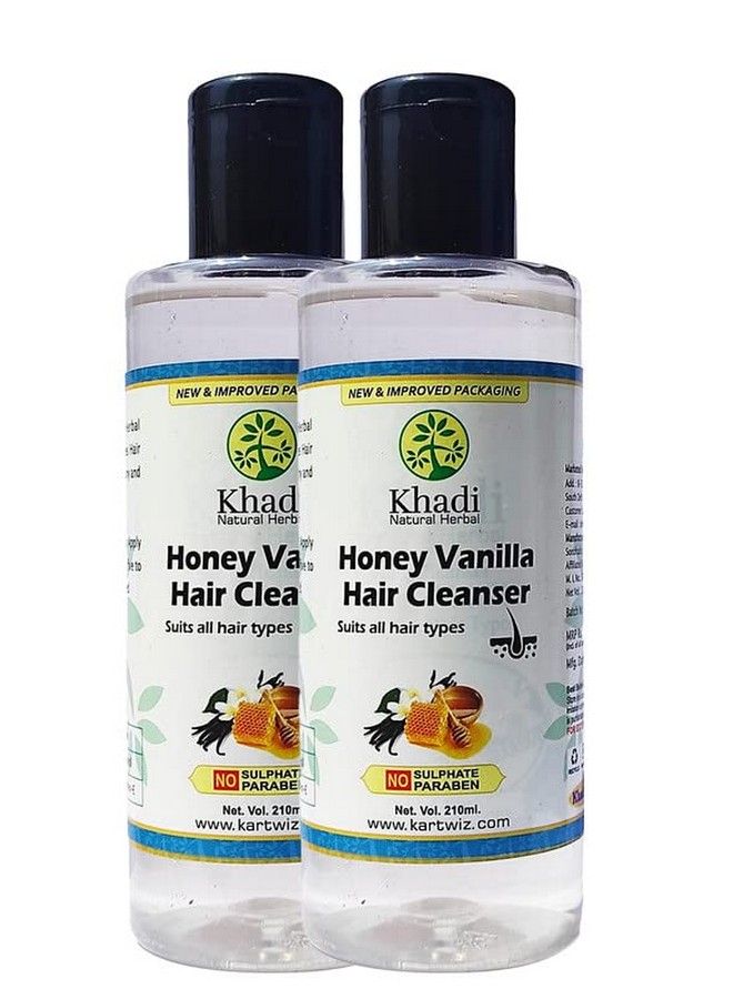 Khadi Natural Herbal Khadi Herbal Honey & Vanilla Shampoo 210 Ml(Pack Of 2) - Image 1
