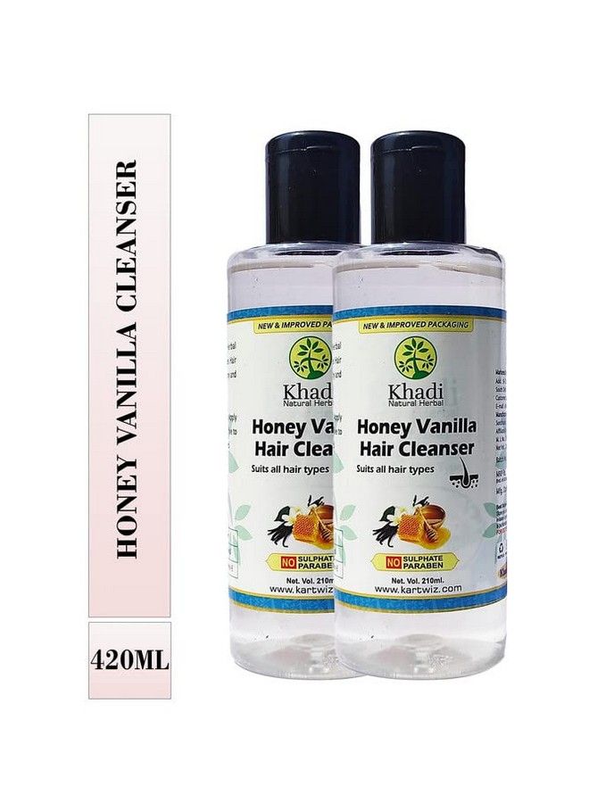 Khadi Natural Herbal Khadi Herbal Honey & Vanilla Shampoo 210 Ml(Pack Of 2) - Image 3