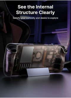 JSAUX Transparent Back Plate Compatible for Steam Deck, DIY Replacement Shell Case Set Compatible with Steam Deck, Buttons with Three Different Heights and Feel  - Image 4
