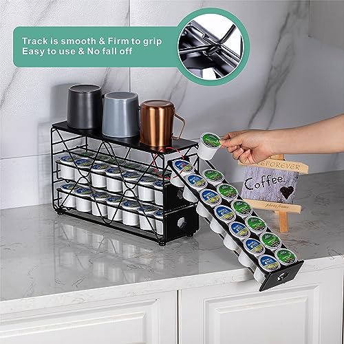 Flagship K Cup Holder 3 Tier Coffee Pod Holder for K Cup Organizer Save Space Countertop Kitchen (42 Pods Capacity) - Image 5