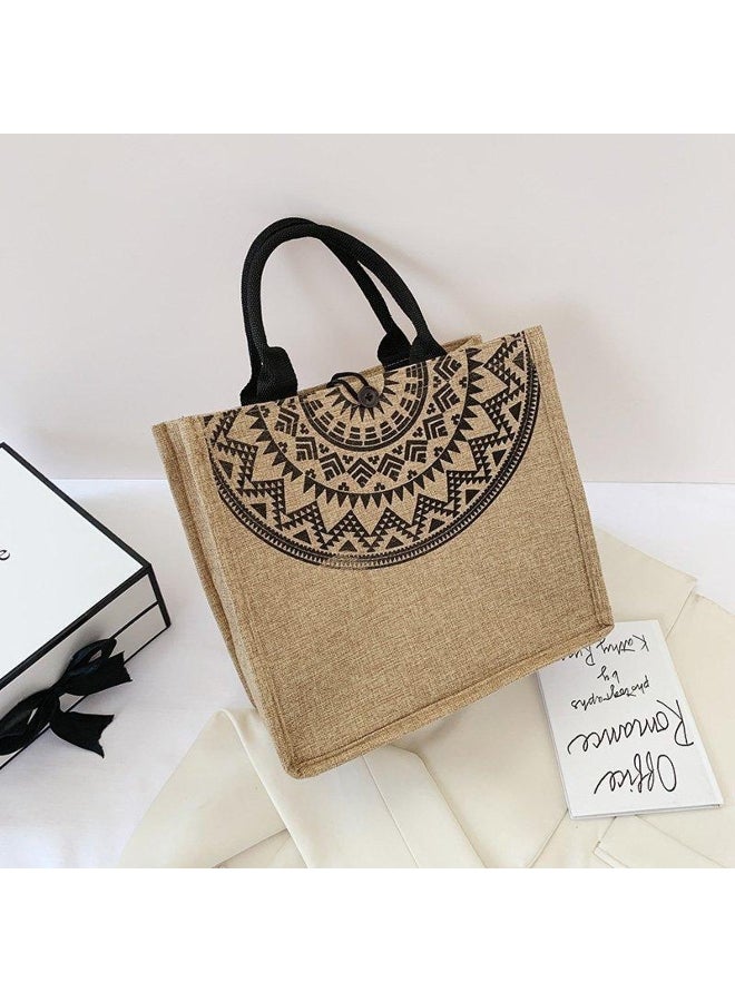 Yogodlns Yogodlns Canvas Handbags For Women Fashion Reusable Shopping Bags Casual Large Capacity Tote Beach Bags