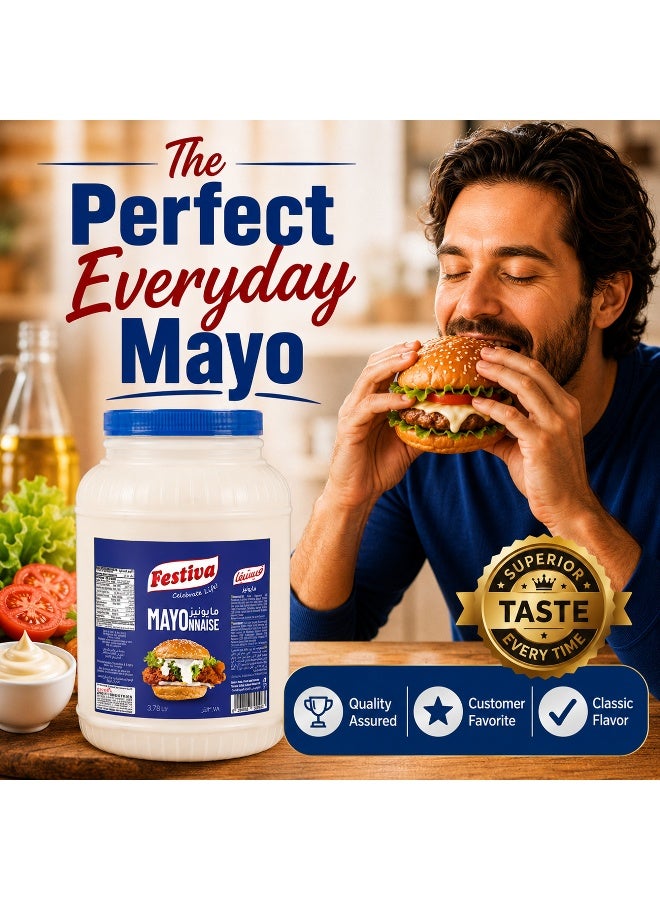 Festiva Classic Mayonnaise 3.78L - Creamy Mayo Sandwich Spread for Burgers, Sandwiches, Wraps and Snacks - Dip and Dressing - Image 5