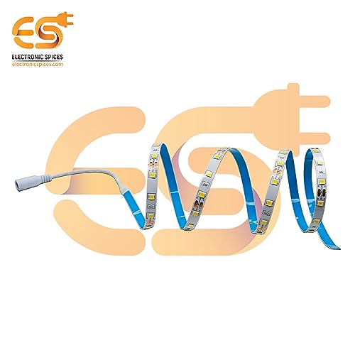 Electronicspices Electronic Spices 2835 12V DC Amber Color SMD Led Strip 1 Meter 3.5mm Female Jack Connector - Image 3