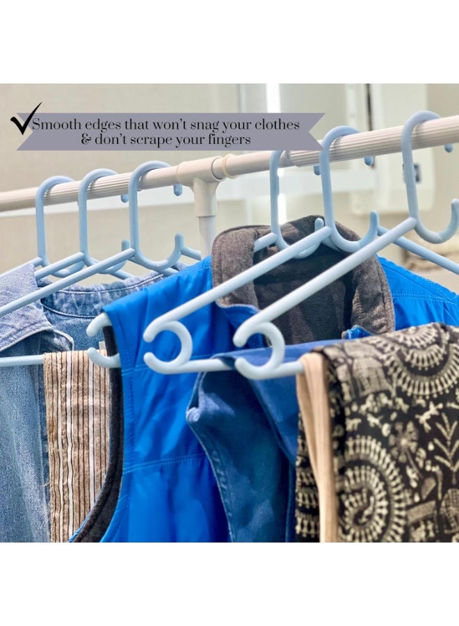 favilla Set of 6 multi-colored plastic clothes hangers - durable, lightweight, and suitable for all types of clothes - 6040 - Image 3