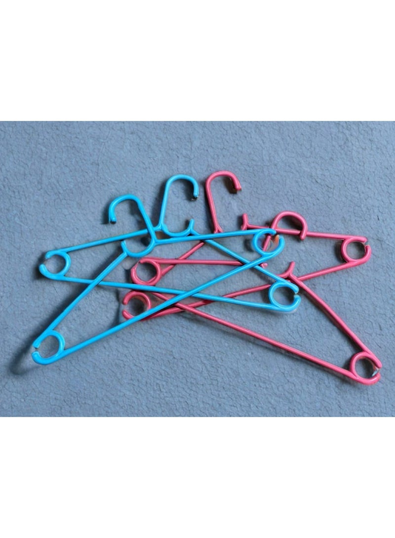 favilla Set of 6 multi-colored plastic clothes hangers - durable, lightweight, and suitable for all types of clothes - 6040 - Image 5