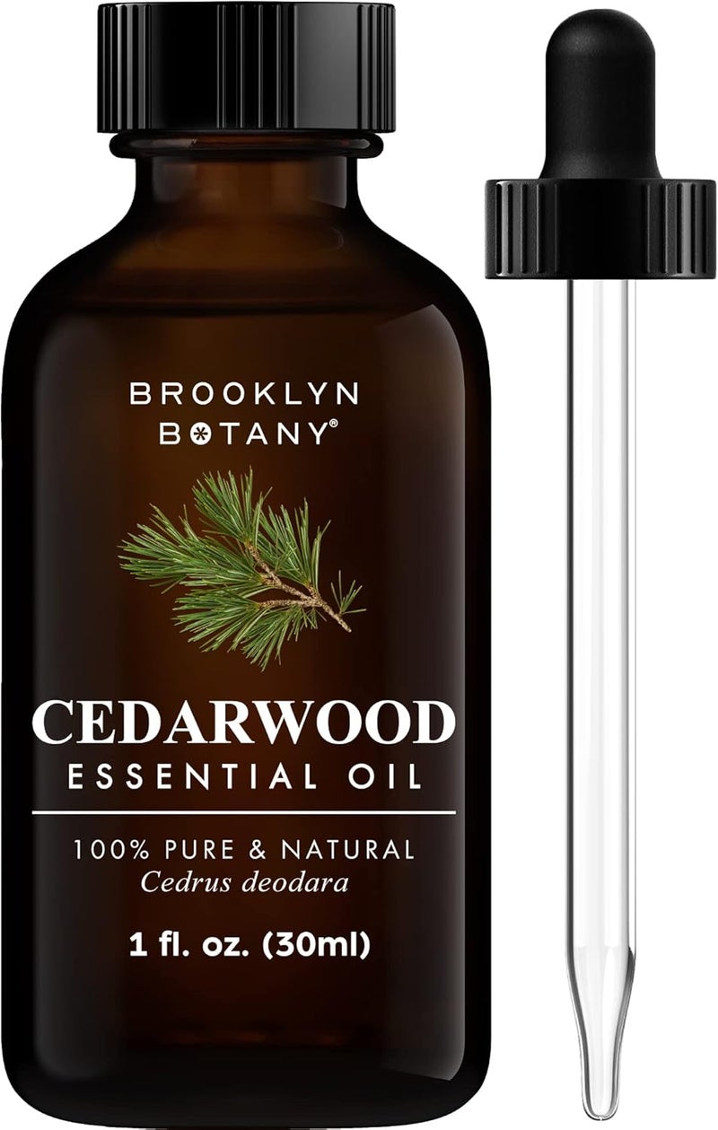 Brooklyn Botany Cedarwood Essential Oil - 100% Pure and Natural - Premium Grade Oil with Dropper - for Aromatherapy and Diffuser - 1 Fl Oz - Image 1