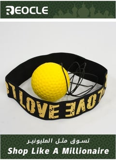 REOCLE Boxing Reflex Ball Boxing Training Ball with Headband Perfect for Reaction & Agility & Punching Speed & Fight Skill & Hand Eye & Coordination Training  - Image 1