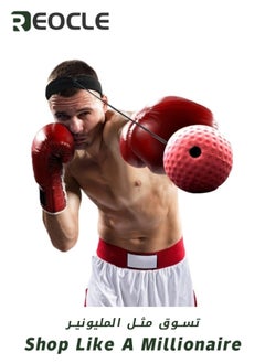 REOCLE Boxing Reflex Ball Boxing Training Ball with Headband Perfect for Reaction & Agility & Punching Speed & Fight Skill & Hand Eye & Coordination Training  - Image 4