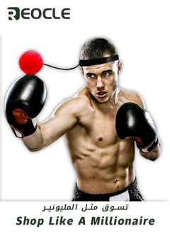 REOCLE Boxing Reflex Ball Boxing Training Ball with Headband Perfect for Reaction & Agility & Punching Speed & Fight Skill & Hand Eye & Coordination Training  - Image 3