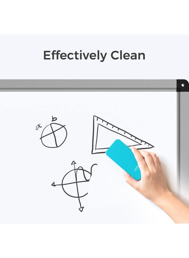 LOUKIN 2 Pack Magnetic Dry Erase Eraser, Whiteboard Eraser, Glass Board Eraser(Blue), 3.4 fl oz Whiteboard Cleaner * 2 Included, for Classroom, Home and Office Use - Image 2
