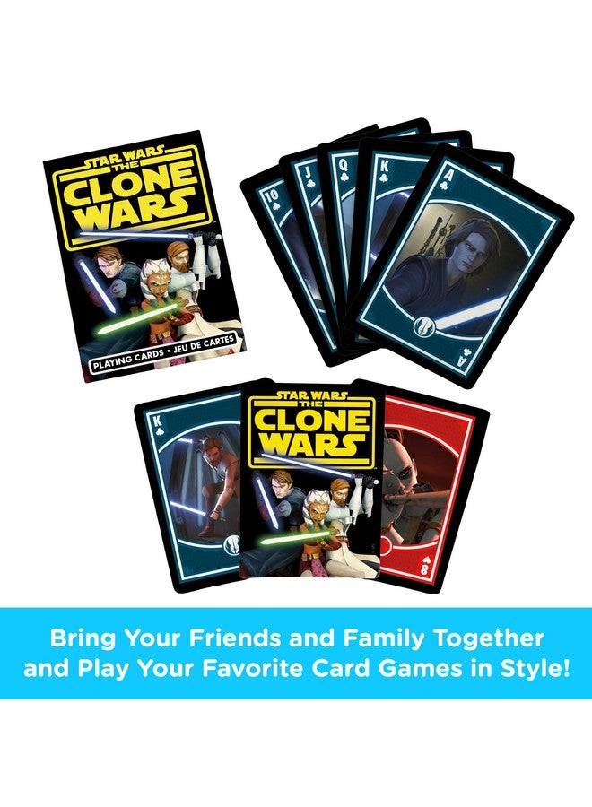 AQUARIUS Star Wars Playing Cards - The Clone Wars Themed Deck of Cards for Your Favorite Card Games - Officially Licensed Star Wars Merchandise & Collectibles - Image 2