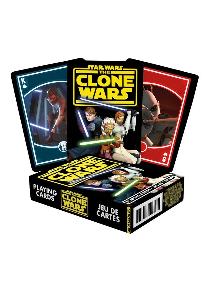AQUARIUS Star Wars Playing Cards - The Clone Wars Themed Deck of Cards for Your Favorite Card Games - Officially Licensed Star Wars Merchandise & Collectibles - Image 1