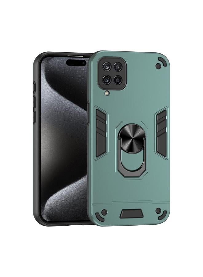 اس-توب جراب لهاتف Samsung Galaxy A12 جراب هاتف مزود بحلقة معدنية مقاومة للصدمات - Image 1