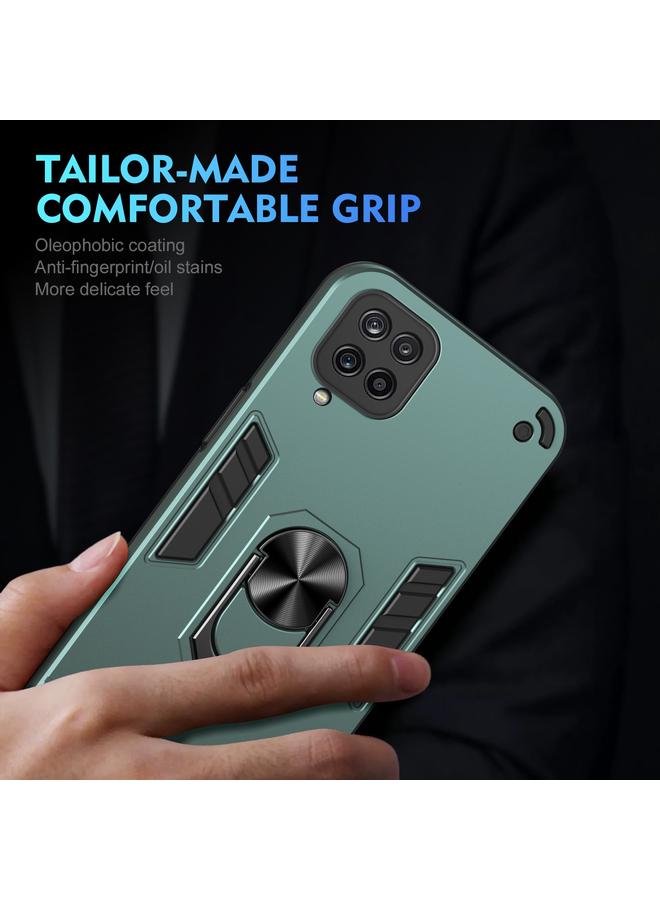 اس-توب جراب لهاتف Samsung Galaxy A12 جراب هاتف مزود بحلقة معدنية مقاومة للصدمات - Image 5