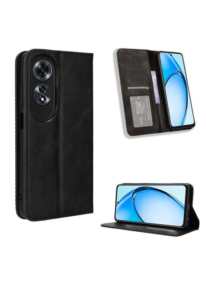 S-TOP Case For OPPO A60 4G Magnetic Buckle Retro Texture Leather Phone Case - Image 1