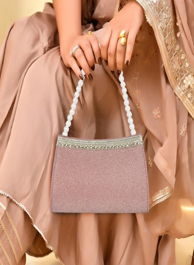 PLANX SILK Stylish Fancy Trendy Party Designer Potli Bag - Pearl Handle Festive Clutch Potli For Women - Image 2