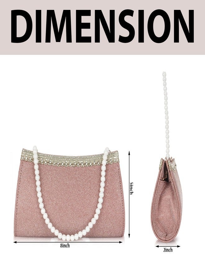 PLANX SILK Stylish Fancy Trendy Party Designer Potli Bag - Pearl Handle Festive Clutch Potli For Women - Image 3