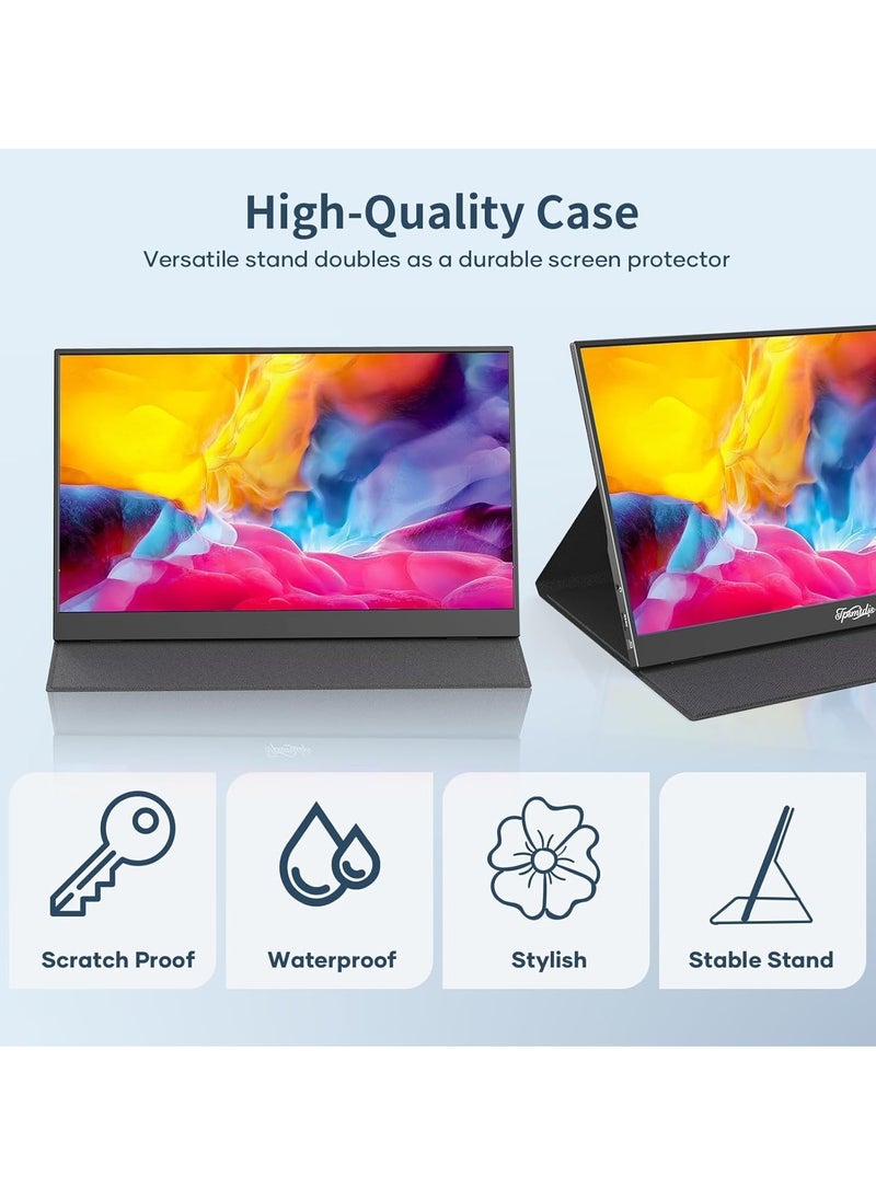 كمبيوتر محمول محمول عرض 15.6 بوصة ، كمبيوتر محمول عرض موسع 1080P FHD USB جيم التوصيل والتشغيل ، HDMI HDR IPS لعبة عرض ، كمبيوتر محمول عرض خارجي للهاتف المحمول ماك PS4 Xbox Switch