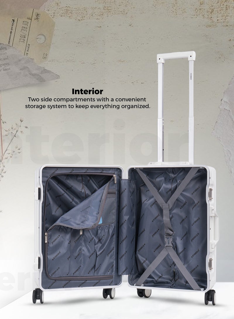 ستارجولد حقيبة الأمتعة TPC حقيبة جانبية صلبة بعجلات دوارة 360 درجة وحقيبة سفر بنظام قابل للقفل - Image 5