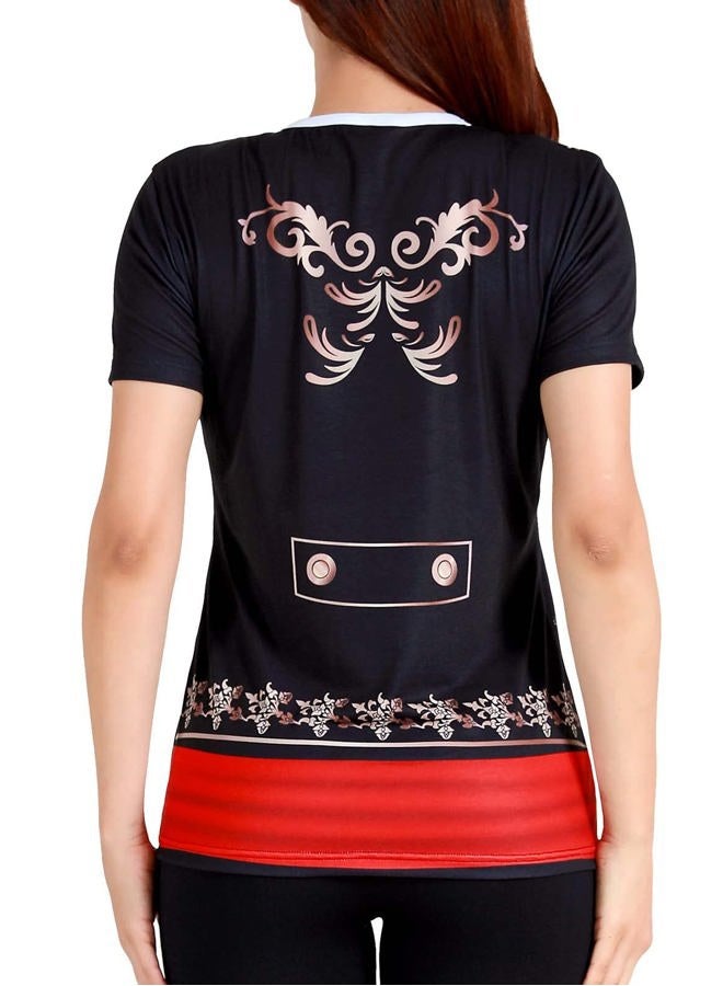 Funny World Women's Mexican Mariachi Costume T-Shirts, Medium, Black - Image 2