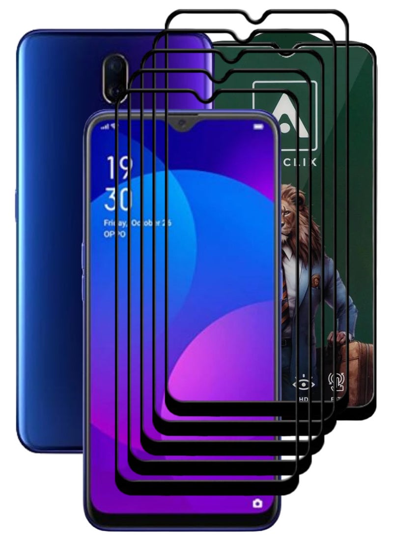 ACLIX 5 Pieces Antistatic ESD Dustproof Premium Quality High Definition Tempered Glass Screen Protector Designed For Oppo F11 - Image 1