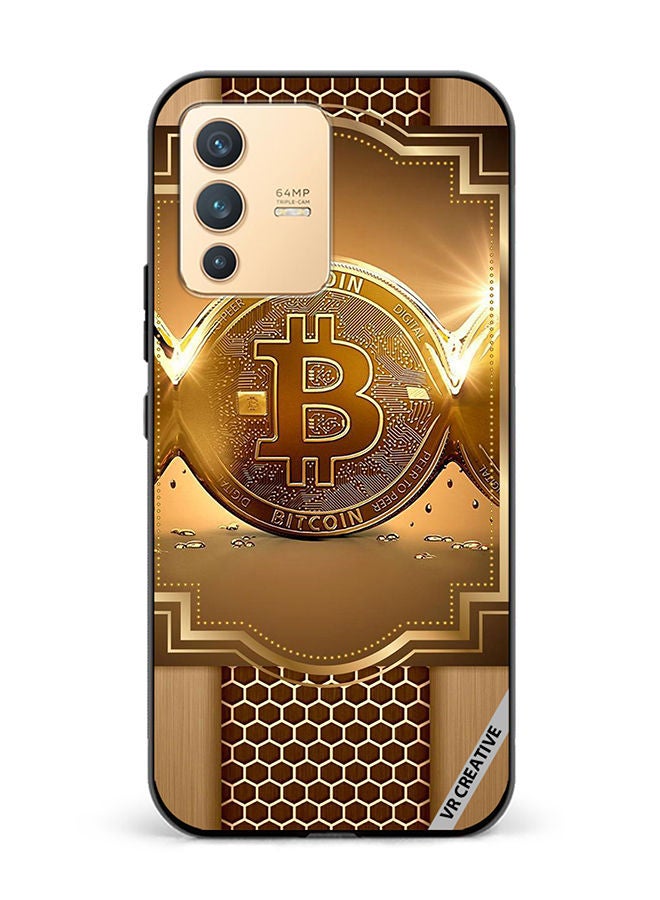 VR CREATIVE Protective Case Cover For Vivo V23 5G Royal Bitcoin Design Multicolour - Image 1