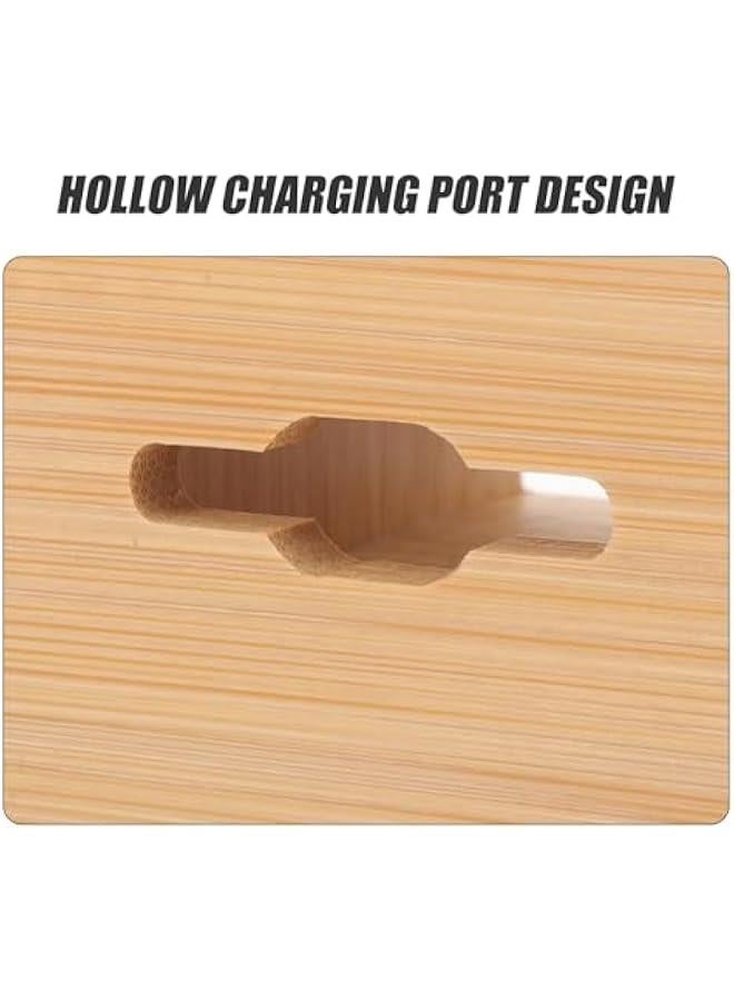 Remote Control Wall Storage Box Cell Phone Stand Tv Mount Headphone Stand Controller Holder Phone Holder Tv Stand Remote Controller Rack Holder Bamboo Wood Hollow Out - Image 5
