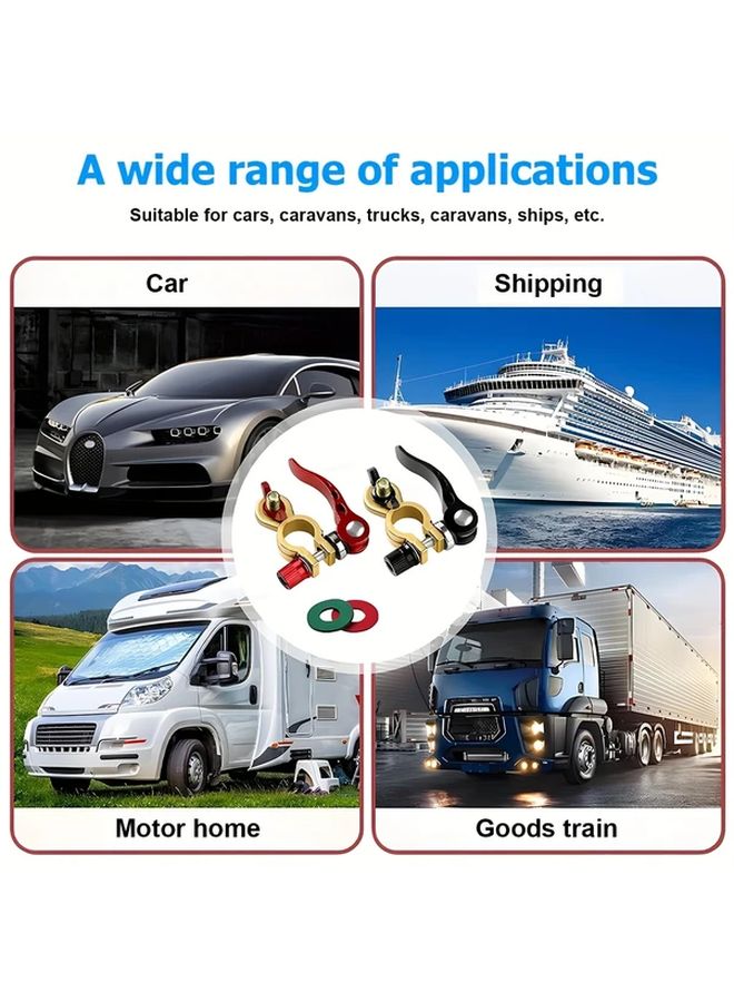 8AWG سلك بطارية العاكز وموصل الطرفية 59.06 بوصة لأنظمة الطاقة الشمسية - Image 4