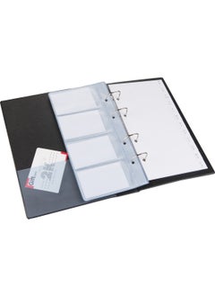 2K Biala Mechanism 4 Rows 96 Card Capacity Indexed Business Card Holder 16.5 x 26.5 cm Claret Red  - Image 2