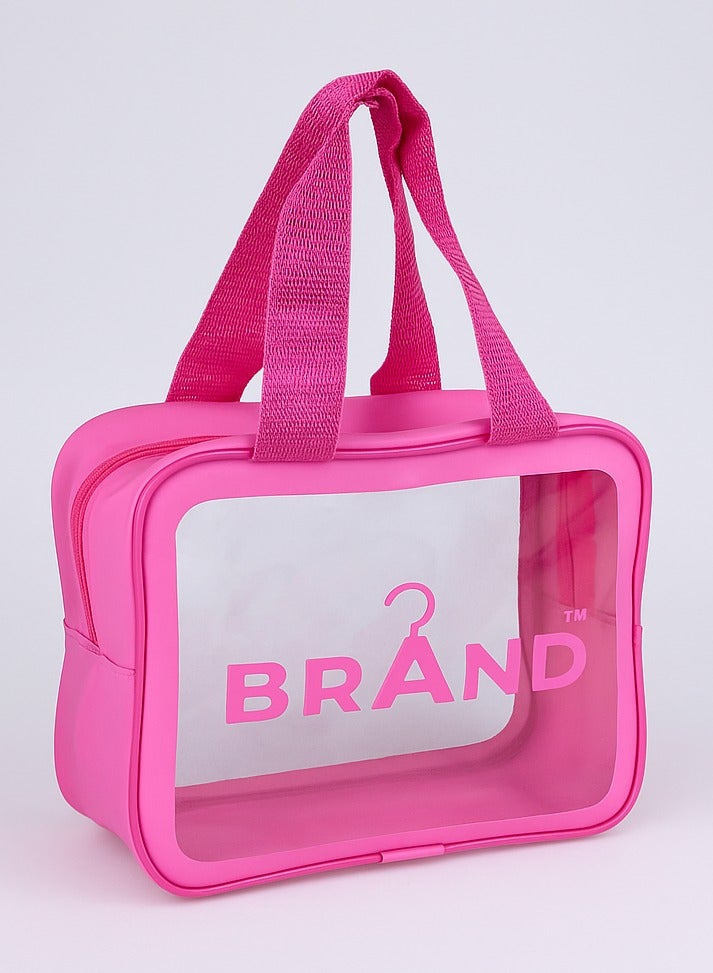 براند ستورز Brand Makeup PVC Organizing Bag - Pink - Image 2