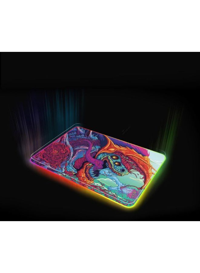 NIBEMINENT Dragon Printed Color Changing LED Mouse Pad 400x900x4millimeter Orange/Blue/Purple  - Image 2