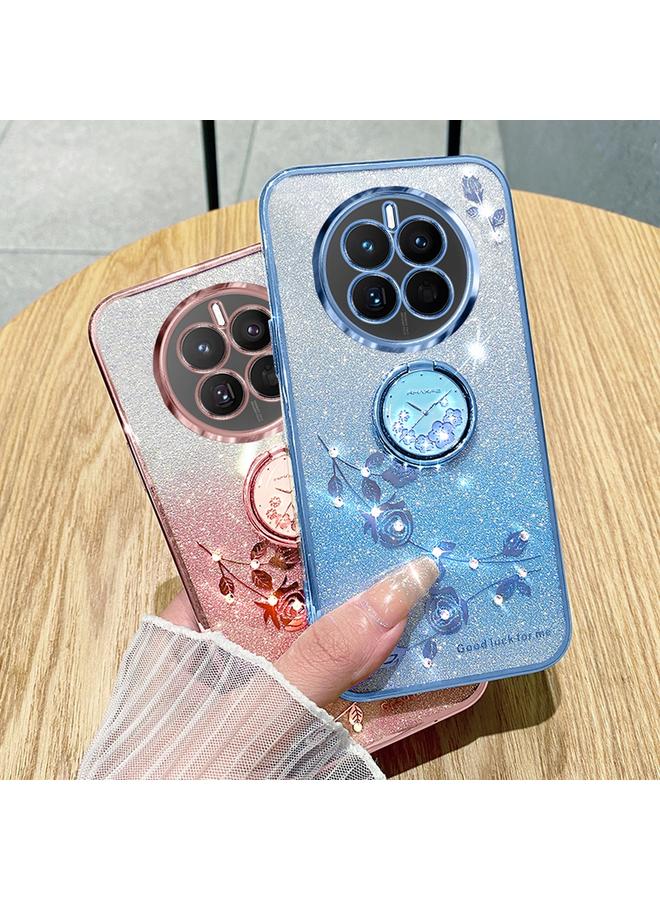 اس-توب جراب هاتف شامل لهاتف Realme 12 Pro+ بتصميم خاتم زهرة خالدة لامع متدرج - Image 4