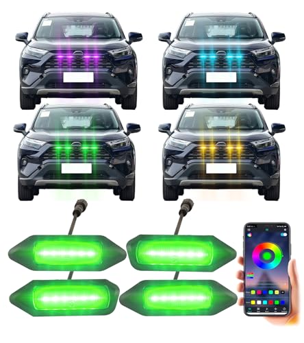 NEOXIST Direct-Snap Front Grill Lights for 2019-2025 Toyota RAV4 Accessories Raptor Light RAV 4 XL XLE Premium Limited Only (RGB) - Image 1