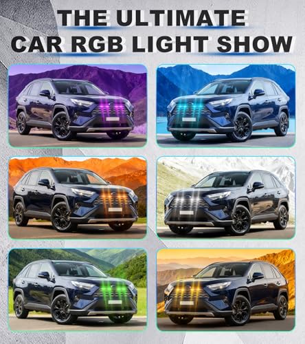 NEOXIST Direct-Snap Front Grill Lights for 2019-2025 Toyota RAV4 Accessories Raptor Light RAV 4 XL XLE Premium Limited Only (RGB) - Image 3