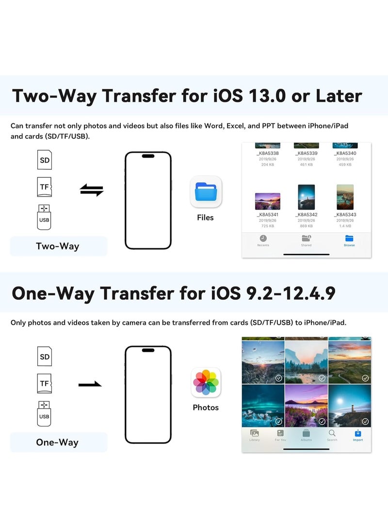 قارئ كروت 3 في 1 USB-C عالي السرعة يدعم SD وMicro SD وUSB OTG لنقل البيانات بسرعة للموبايل واللابتوب والكاميرات - Image 3