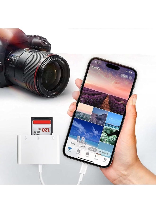 قارئ كروت 3 في 1 USB-C عالي السرعة يدعم SD وMicro SD وUSB OTG لنقل البيانات بسرعة للموبايل واللابتوب والكاميرات - Image 4